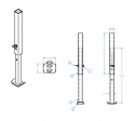 K-59005638, ALUMINUM DROP STAND DOLLY KIT W/ PIN, 1 LEG PER KIT