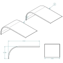 K-71000100, PAIR DIAMOND PLATE HALF FENDERS