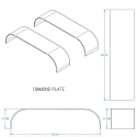 K-71000102, PAIR DIAMOND PLATE FULL FENDERS