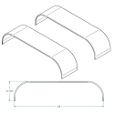 K-71000103, PAIR SMOOTH NOT BUFFED FENDERS