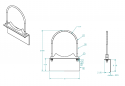 K-73456549, BRACKET ASSEMBLY HOSE TUBE 8"