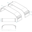 K-FENDER-1, FULL FENDER KIT W/ CAPS, TANKER BRITE, FOR SEMI/TRUCK