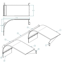K-FENDER-4, HALF FENDER KIT, TANKER BRITE, FOR SEMI/TRUCK