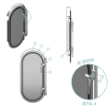 K-MANDOOR-2010, ALUMINUM BULKHEAD MANDOOR KIT (K-MANDOOR-2010)